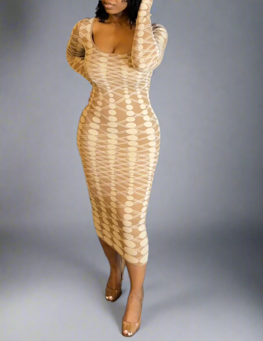 COMING THROUGH SWEATER MIDI DRESS