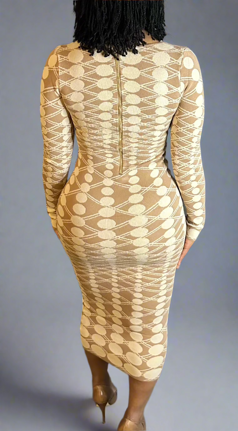 COMING THROUGH SWEATER MIDI DRESS