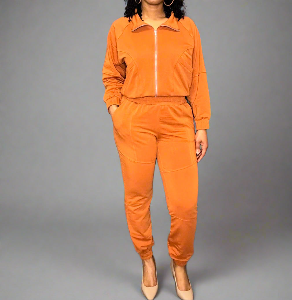 TERRACOTTA FRENCH TERRY JOGGER SET