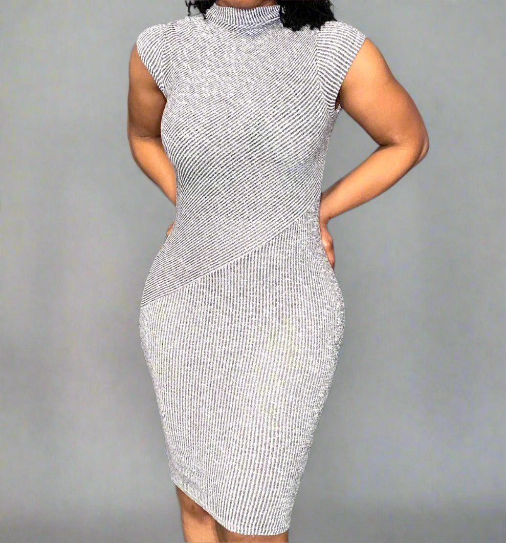 GREY AUBREY MIDI DRESS