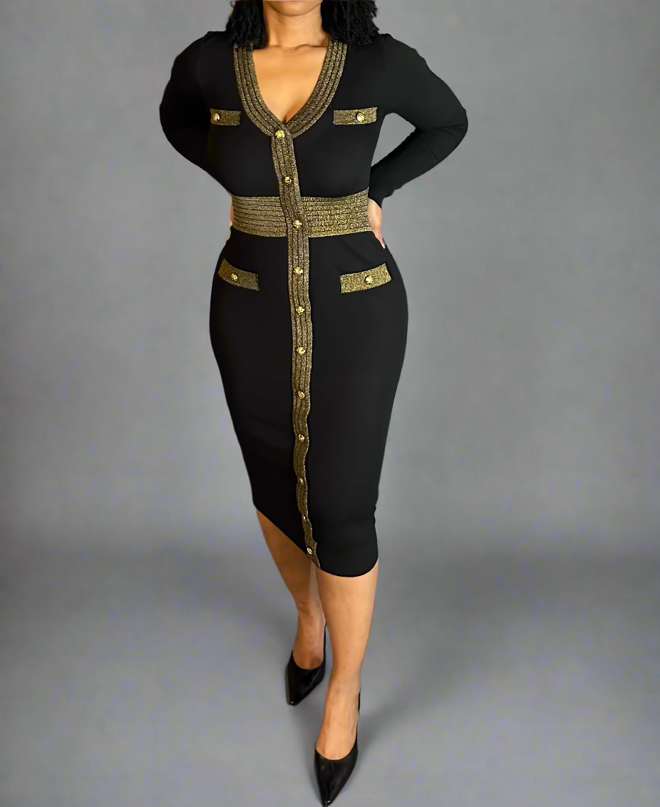 BUSINESS AS USUALl MIDI DRESS